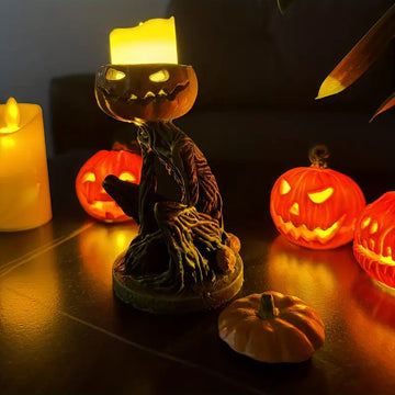 Handcrafted Jack-O-Lantern Statue