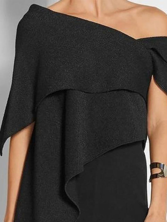 Sexy Casual Asymmetric One Shoulder Tunic Top