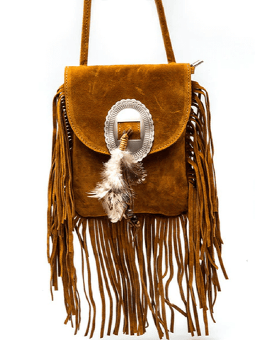 Western Crossbody Bag With Fringe