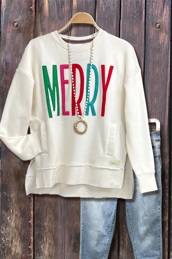 Casual Merry Long Sleeve Sweatshirt