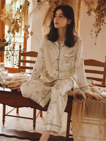 Tribute Satin Floral Sleepwear Set