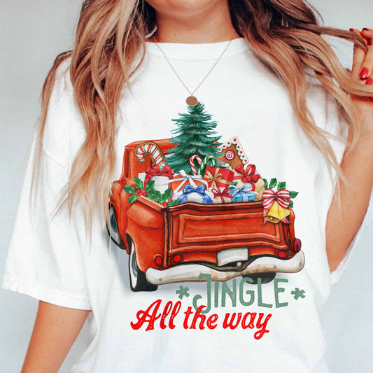 Unisex T-shirt, JINGLE ALL THE WAY, Christmas T-shirt, Christmas Hoodie, Gift For Christmas