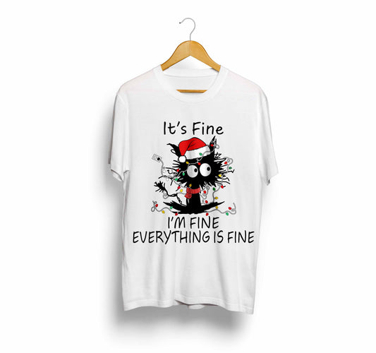 Woman T-shirt, EVERYTHING IS FINE, Christmas T-shirt, Christmas Hoodie, Gift For Christmas