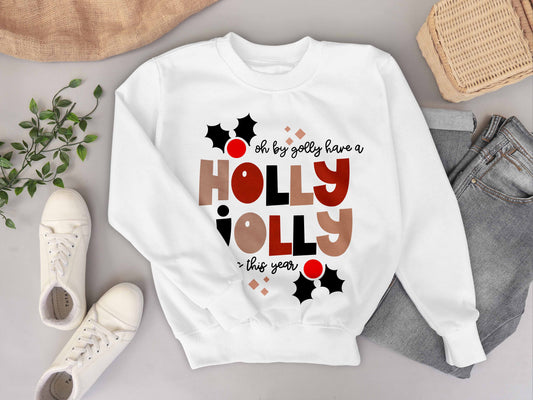 Unisex T-shirt, HOLLY JOLLY, Christmas T-shirt, Christmas Hoodie, Gift For Christmas