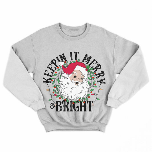 Unisex T-shirt, KEEPIN IT MERRY AND BRIGHT, Christmas T-shirt, Christmas Hoodie, Gift For Christmas