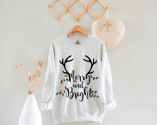 Unisex T-shirt, MERRY AND BRIGHT, Christmas T-shirt, Christmas Hoodie, Gift For Christmas