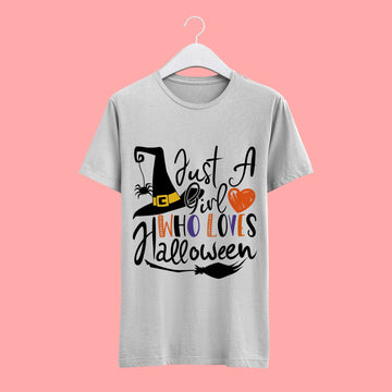 Woman T-shirt, Halloween, A GIRL WHO LOVES HALLOWEEN T-Shirt, Halloween Hoodie