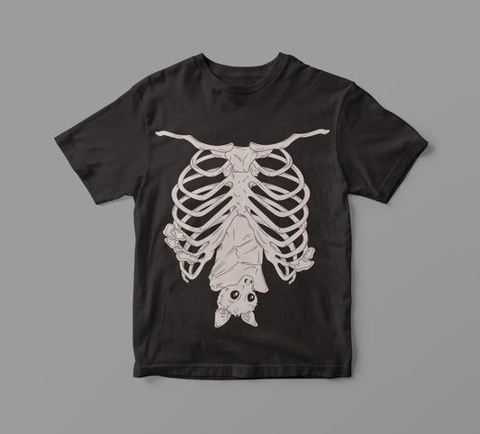 Unisex T-shirt, Halloween, BAT SKELETON T-Shirt