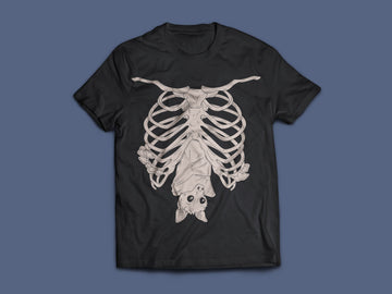 Unisex T-shirt, Halloween, BAT SKELETON T-Shirt