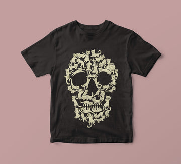 Unisex T-shirt, Halloween, CAT SKULL T-Shirt