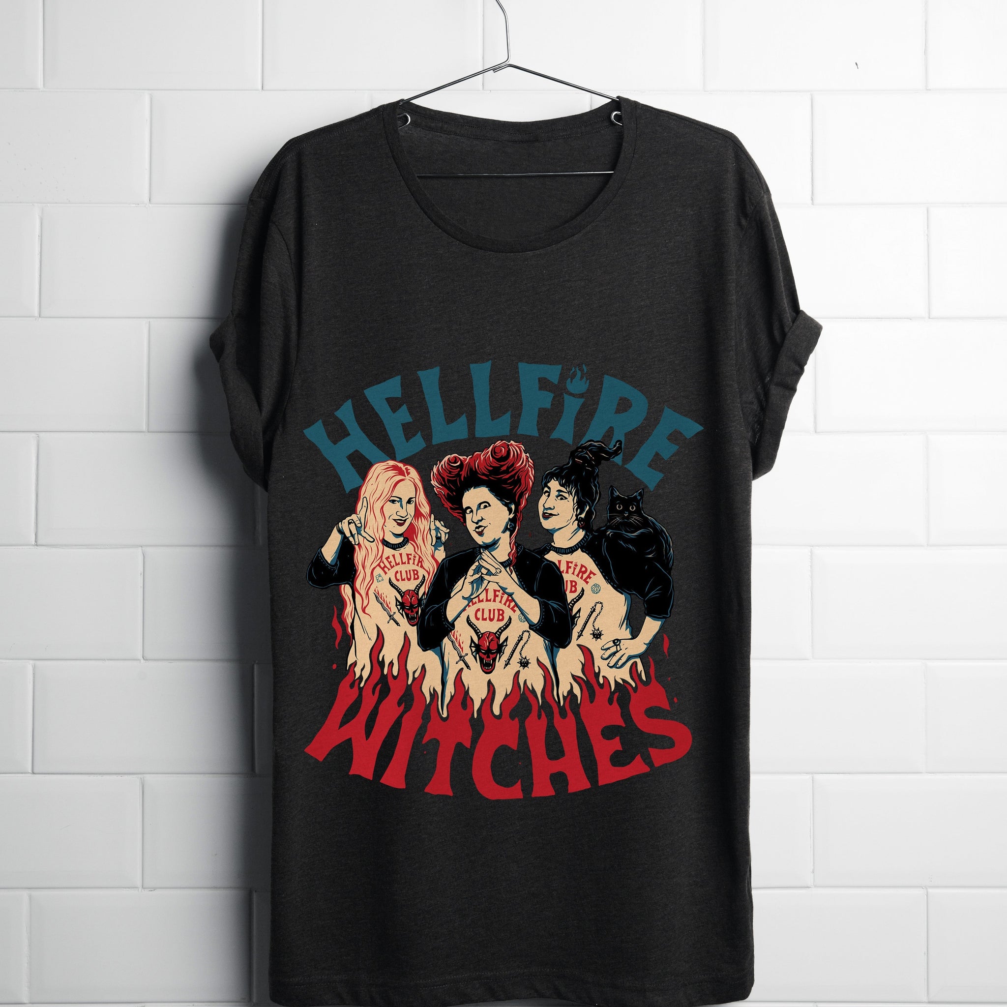 Woman T-shirt, Halloween, HELLFIRE WITCHES T-Shirt, Halloween Hoodie