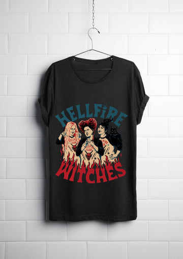 Woman T-shirt, Halloween, HELLFIRE WITCHES T-Shirt, Halloween Hoodie