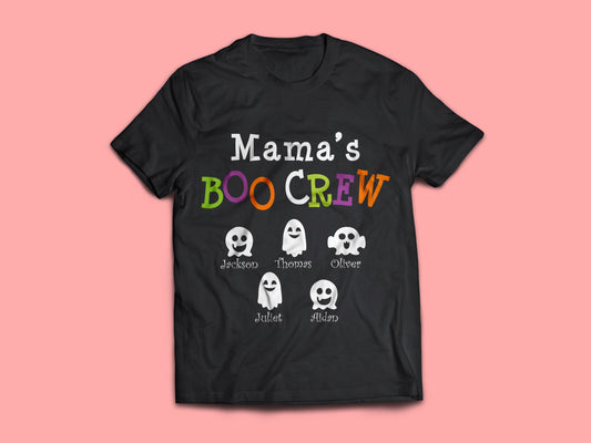 Woman T-shirt, Halloween, PERSONALIZED BOO CREW T-Shirt