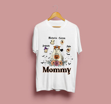 Woman T-shirt, Halloween, PERSONALIZED MOMMY BOO T-Shirt, Halloween Hoodie