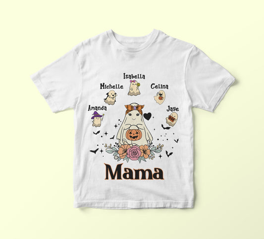 Woman T-shirt, Halloween, PERSONALIZED MOMMY BOO T-Shirt, Halloween Hoodie