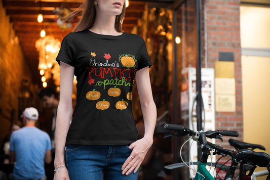 Woman T-shirt, Halloween, PERSONALIZED PUMPKIN PATCH T-Shirt