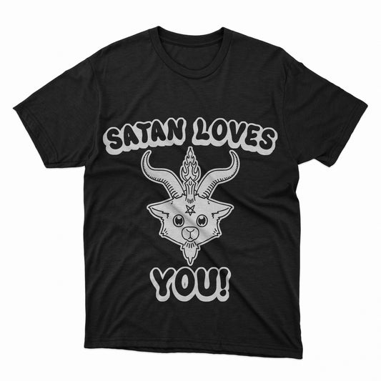 Unisex T-shirt, Halloween, SATAN LOVES YOU T-Shirt, Halloween Hoodie