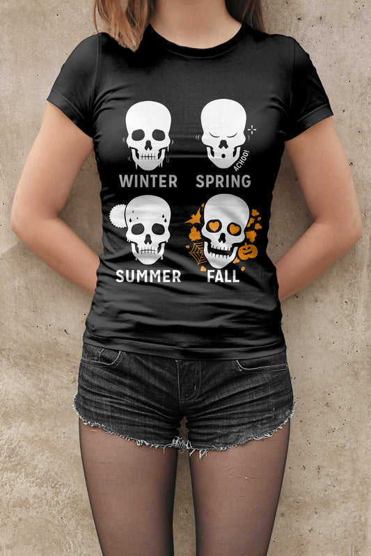 Woman T-shirt, Halloween, SKULL SEASONS T-Shirt