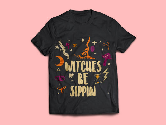 Woman T-shirt, Halloween, WITCHES SIPPIN T-Shirt