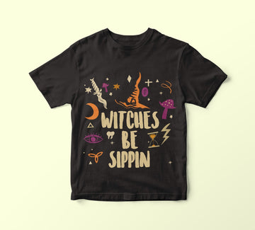 Woman T-shirt, Halloween, WITCHES SIPPIN T-Shirt