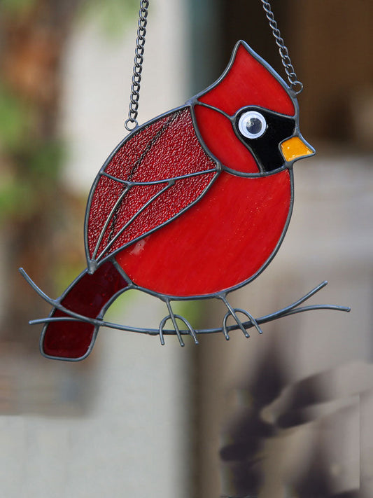 Red Feathered Bird" Hanging Decoration