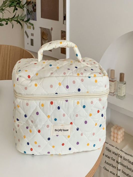 Polka Dot Cosmetic Makeup Bag