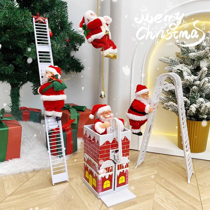 (🔥2024 BEST GIFT TO FAMILY🔥)Electric Climbing Santa Claus Musical Toys