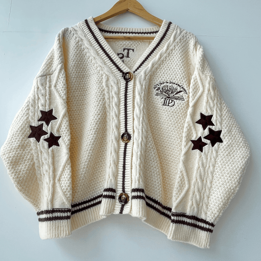 Tortured Poets Department Beige Cardigan - All's Fair In Love And Poetry Cardigan