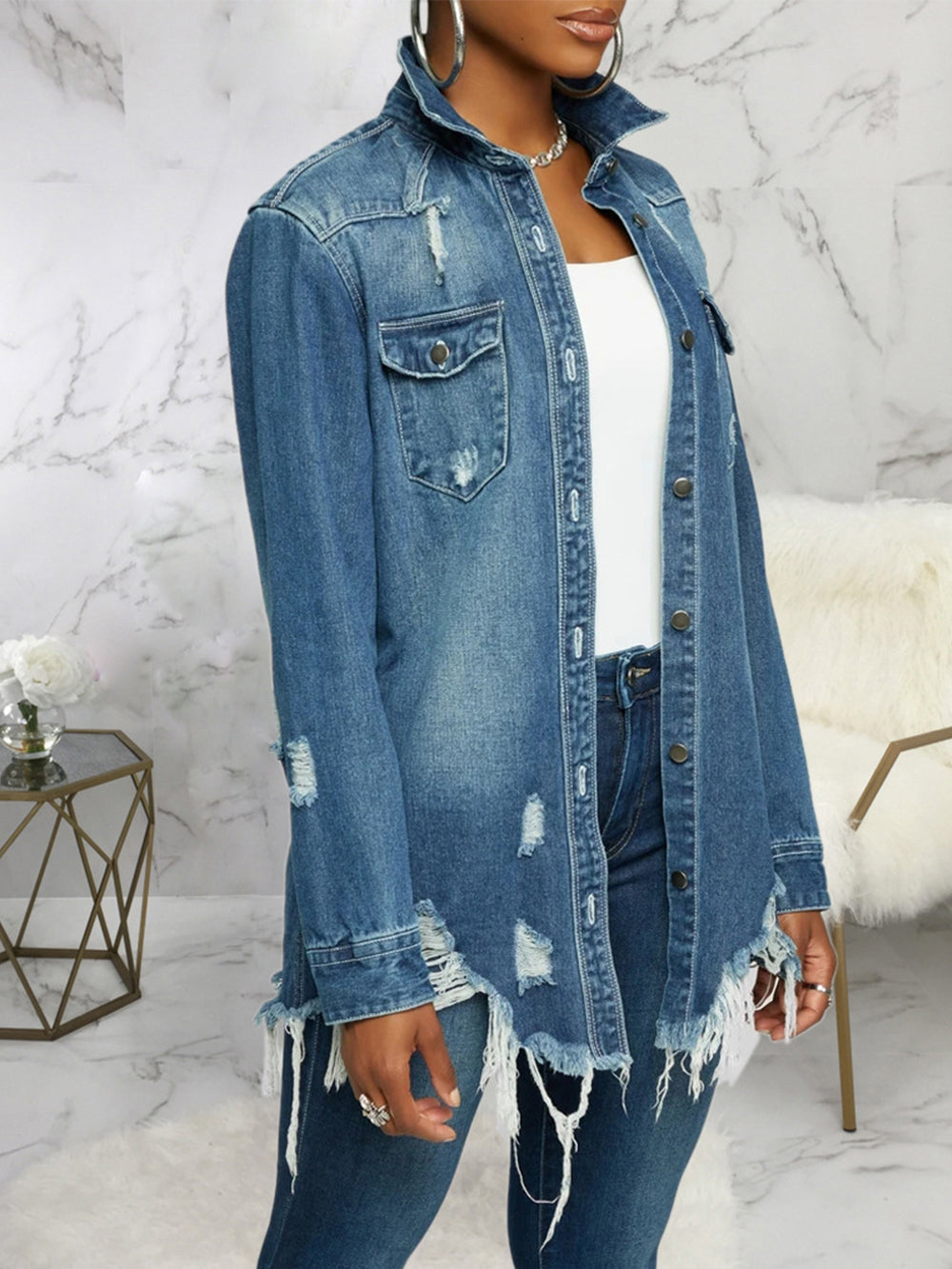 Sexy fashion women's denim jacket