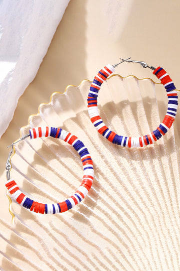 4th of July Colorful Hoop Earrings