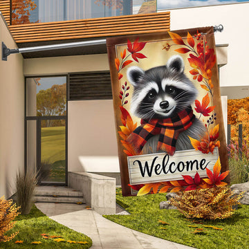 Raccoon Welcome Fall Fag