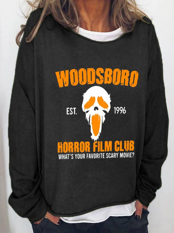 Women's Woodsboro Horror Film Club Long Sleeve T-Shirt