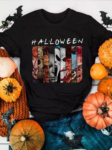 Women's Halloween Casual Cotton Tee