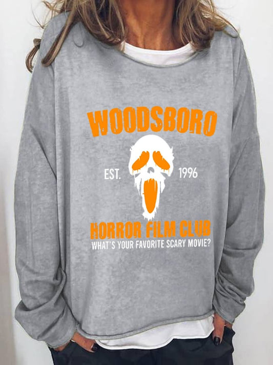 Women's Woodsboro Horror Film Club Long Sleeve T-Shirt