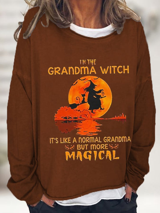 Women's I‘m The Grandma Witch Casual Long-Sleeve T-Shirt