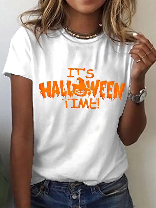 Women's Halloween Print Casual T-Shirt