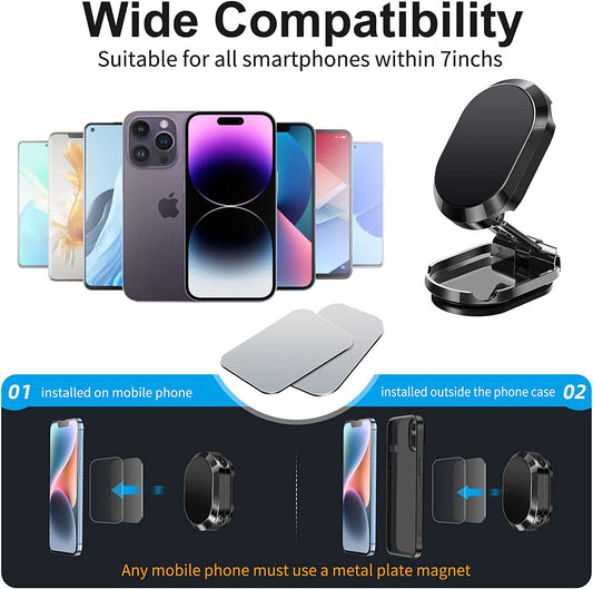 🔥🎁2024-New Year Hot Sale🎁 49% OFF🔥 Alloy Folding Magnetic Car Phone Holder