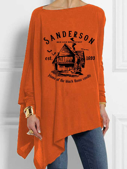 Women's Sanderson Witch Museum Graphic Casual Irregular Top