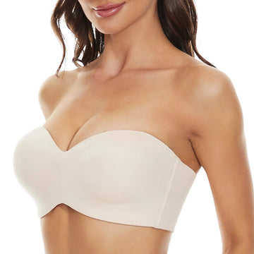 🔥Full Support Non-Slip Convertible Bandeau Bra - Nude