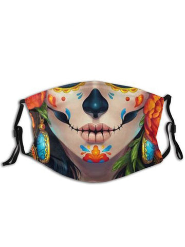 Adult Day of the Dead Halloween Funny Mouth Mask