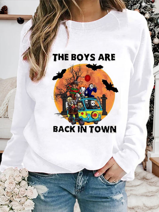 Women's The Boys Are Back In Town Print Sweatshirt