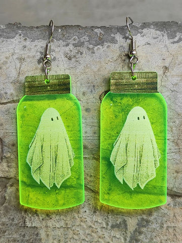 Women's Holy Ghost Fluorescent Acrylic Earrings