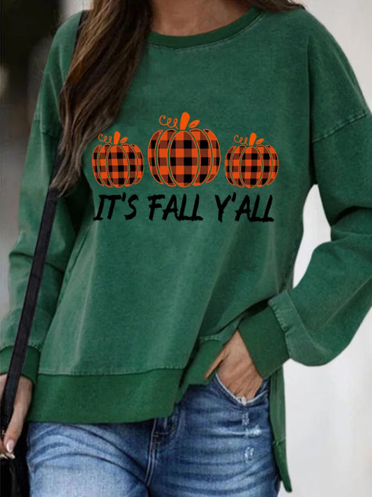 Women's IT'S FALL Y'ALL Print Sweatshirt