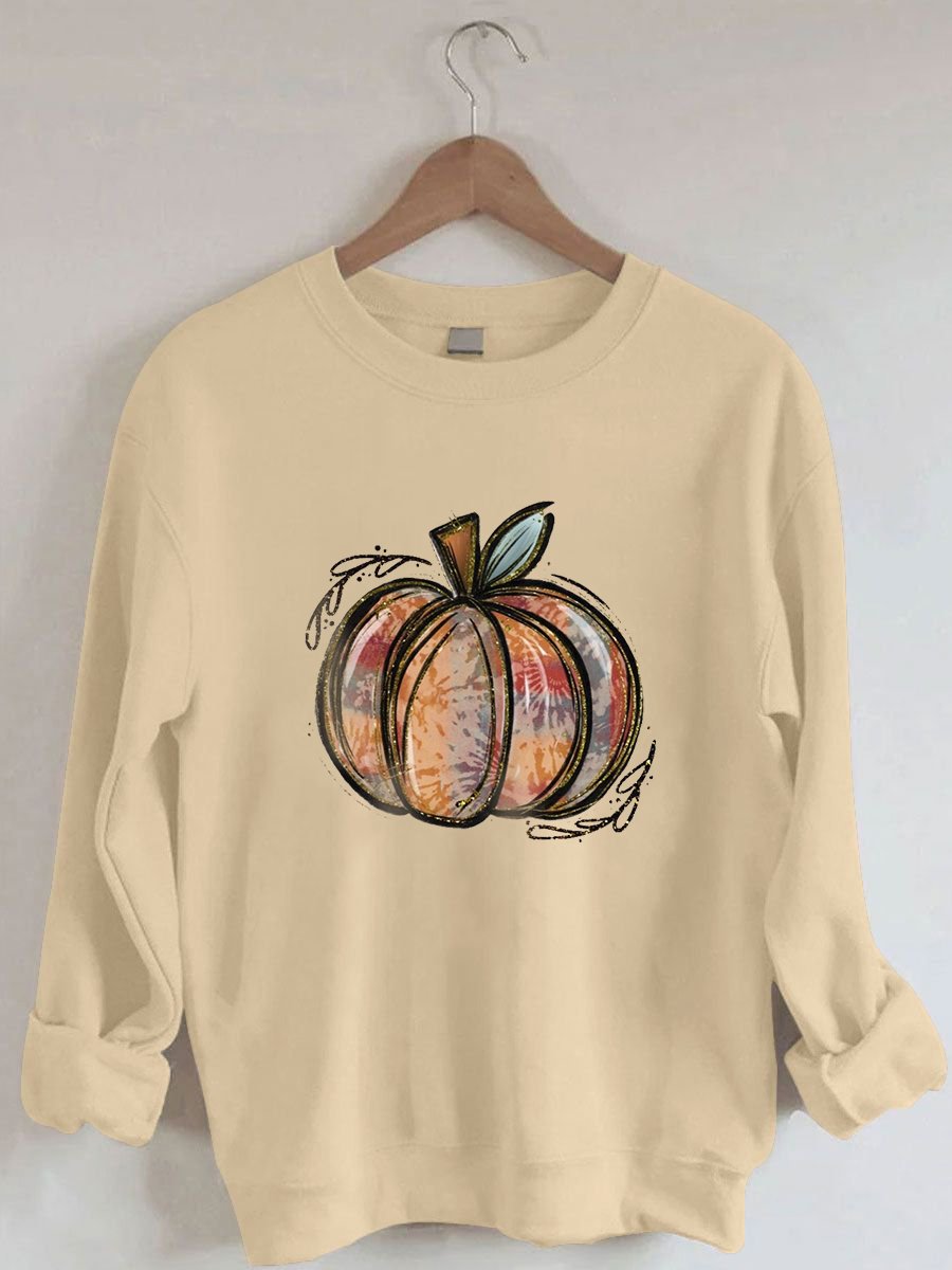 Women's Farm Fresh Pumpkin Print Sweatshirt