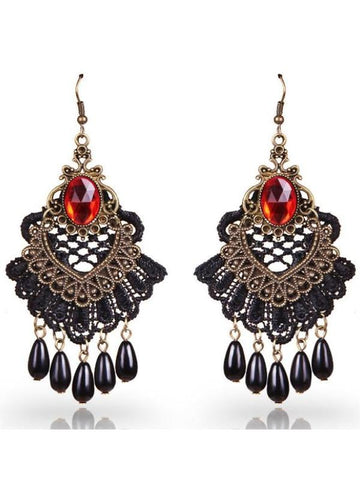 Women's Halloween Earrings Lace Vintage Earrings