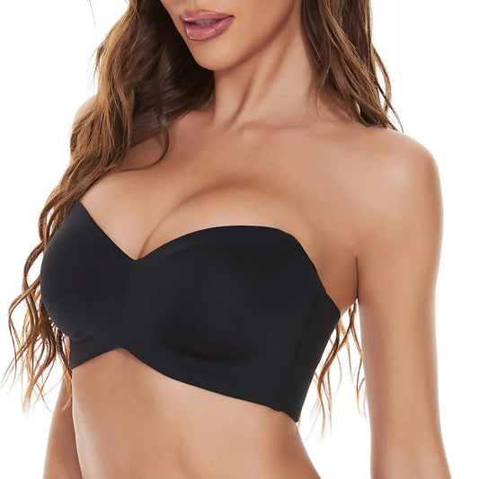 🔥Full Support Non-Slip Convertible Bandeau Bra - Black+Nude+White (20% OFF)