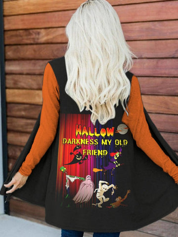 Hallow Darkness My Old Friend Print Cardigan