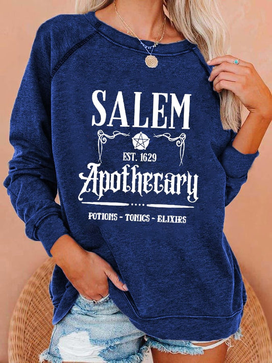 Women's Salem Apothecary Print Sweatshirt