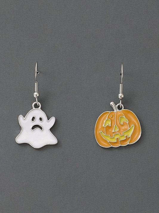 Halloween Funny Cartoon Ghost Pumpkin Cat Earrings