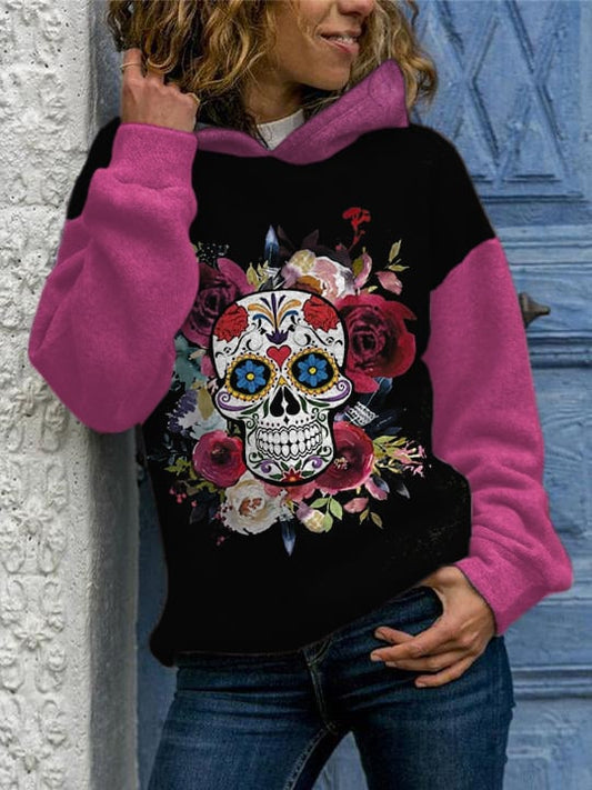 Women's Day Of The Dead Sugar Skull Printing Hoodie Sweatshirts